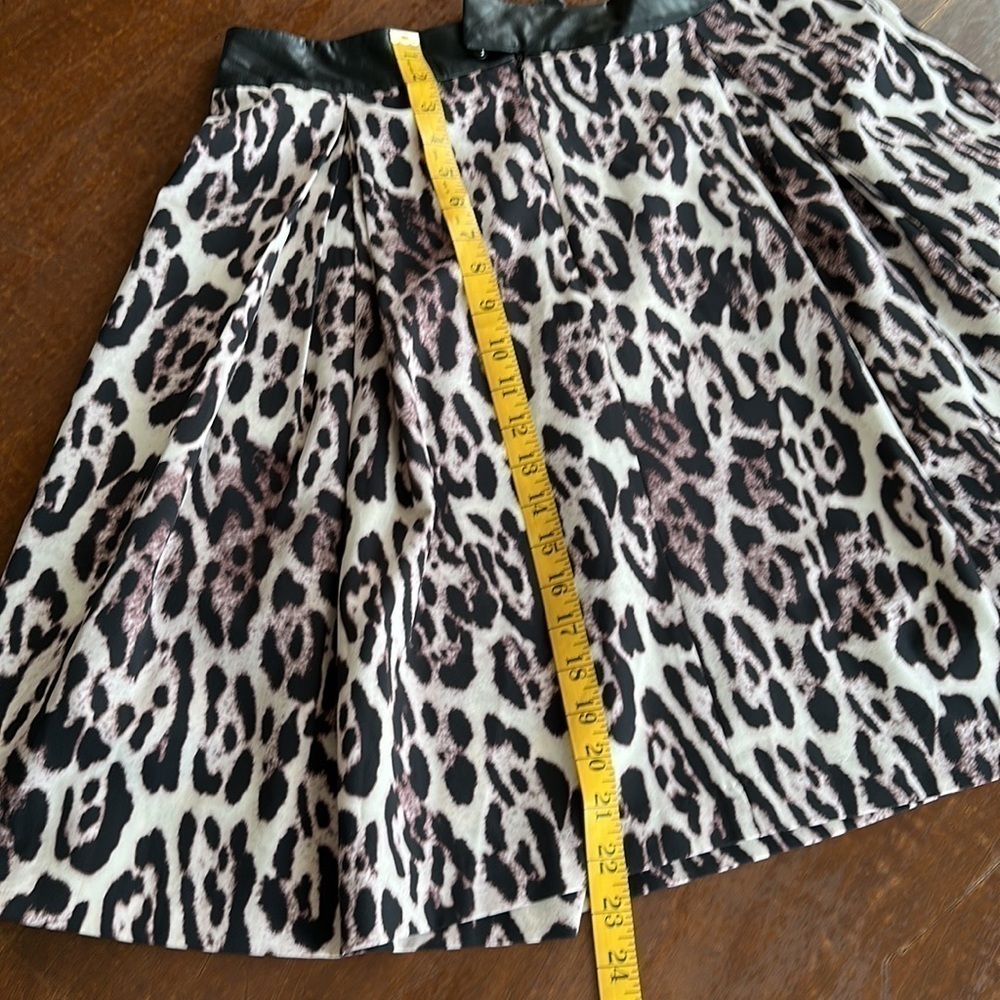 Robert Rodriguez Leather Waistband Leopard Skirt Size 14 - Picture 6 of 6